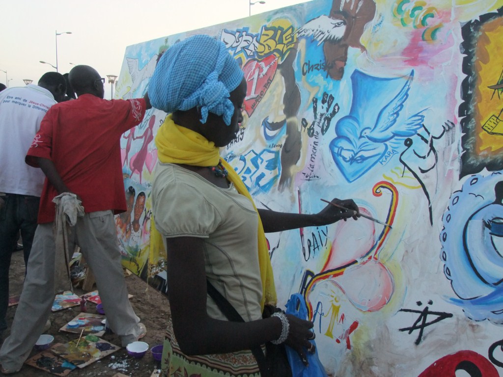 Manif du collectif des artistes pour la paix à la place de la nation de Ndjamena 7